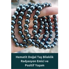 Hematit 8mm Doğal Taş Bileklik