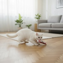 İsmiyle Al Runaway Yılbaşı Temalı Hışırtılı Bez Kedi Oyuncağı