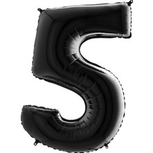 İKM Rakam Folyo Balon 40INÇ. Siyah -5-
