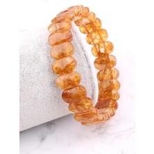 Sitrin Doğal Taş Bileklik 8 x 14 mm Özel Kesim