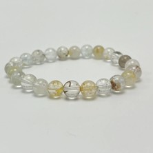 Sertifikalı Yosunlu Akik 8mm Elastik Misinalı Doğal Taş Bileklik