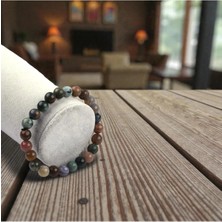 Sertifikalı Hint Akik Doğal Taş Bileklik 8 mm