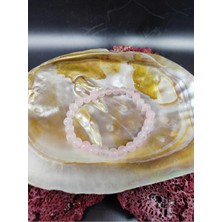 Pembe Kuvars Doğal Taş Bileklik (6mm) (Sertifikalı)