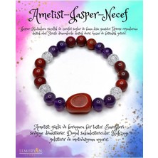 Orijinal Doğaltaş Ametist - Jasper- Necef Tasarım Bileklik