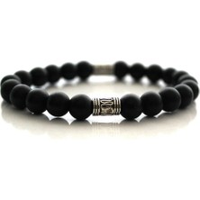 Oniks Mat Doğaltaş 8 mm Küre Kesim Bileklik