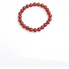 Kırmızı Akik Doğal Taş Bileklik 8 mm