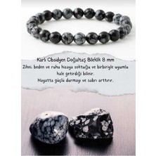 Karlı Obsidyen 8mm Doğal Taş Bileklik