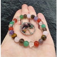 Çakra 8mm Doğal Taş Bileklik Kolye Ucu Hediyeli Sertifikalı