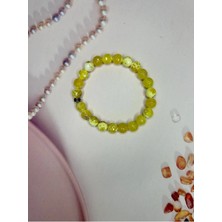 Sarı Akik Doğal Taş BILEKLIK-%100 Orijinal