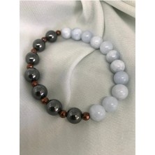 Akuamarin Hematit Bileklik