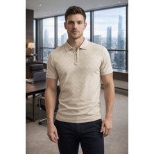 Tarz Cool Erkek Slim Fit Fermuarlı Polo Yaka Triko Tişört