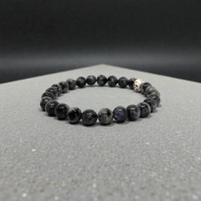 Sertifikalı Spektrolit Doğal Taş Bileklik 8 mm