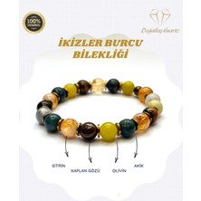 Ikizler Burcu Doğaltaş Bileklik. Sertifikalı Orjinal Doğaltaş