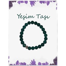 Parlak Mavi Yesim Tasi Doğal Taş Bileklik