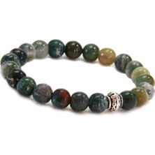 8 mm Doğaltaş Hint Akik Taşı Bileklik