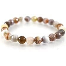 Unisex Botswana Akik Doğal Taş Bileklik