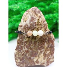 Gece ve Gündüz Aktif Doğal Taş Bileklik (Sertifikalı)(Makremeli)