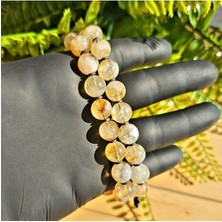 Sitrin (Bereket-Şans Taşı) Doğal Taş Bileklik ( 1 Adet) 1-10 (El Yapımı Tasarım Ürünler)