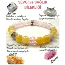 Pozitif Enerj Bilekliği- (Aytaşı, Necef, Kalsit ve Pembe Kuvars) Sertifikalı