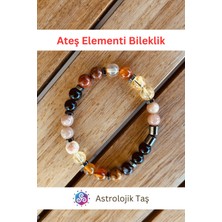 Ateş Elementi Doğal Taş Bilekliği