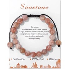 Ayarlanabilir 8mm Doğal Taş Boncuk Bileklik  Örgülü Halat Kadınlar ve Erkekler Için Özel Tasarım