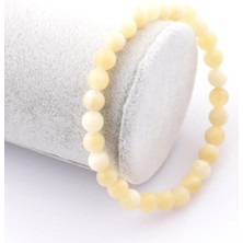 Kalsit Doğal Taş Bileklik 6 mm Küre Kesim