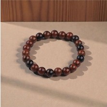 Sertifikalı Mahony Jasper Doğal Taş Bileklik 8 mm
