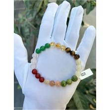 8 mm Küre Kesim Ikizler Burcu Doğal Taş Bileklik