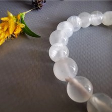 Selenit 8 mm Doğaltaş Bileklik