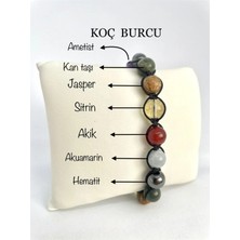 Koç Burcu Doğaltaş Makrome Bileklik