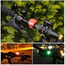 İsmiyle Al Bisiklet Fener Seti 2li Silikon LED Işık 3 Mod Su Geçirmez Beyaz Kırmızı