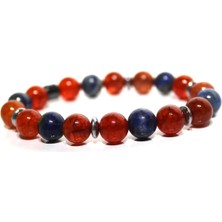 Stres Kaygı Akik Lapis Lazuli Doğaltaş Bileklik