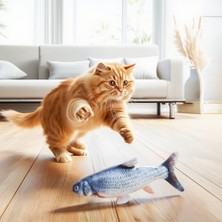 İsmiyle Al Runaway Hareketli Balık Kedi Oyuncağı Şarjlı Sensörlü