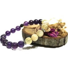 Ametist Sitrin Doğaltaş Bereket Bileklik