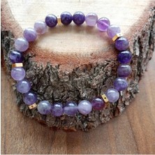 Ametist Doğal Taş Bileklik