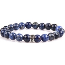 Sodalit Taşı Bileklik 8 mm ( 18 Cm)