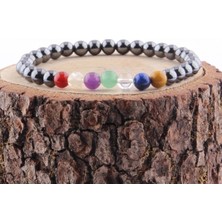 Doğal Taş Bileklik - Hematit - 6mm Kristal Kuvars-Akik-Lapis-Sitrin-Kaplangözü-Aventurin