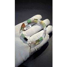 Çakra Rolex Kare Kesim 8 x 14 mm Özel Kesim Doğal Taş Bileklik