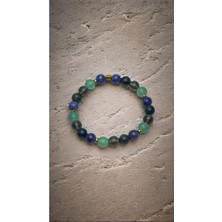 Doğaltaş-Panik Atak Şifası ( Dumanlı Kuvars Obsidyen Yeşil Aventurin Ametist) 8mm