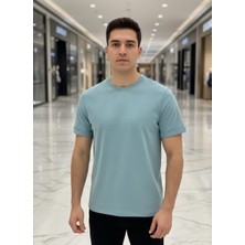 Nakşi Giyim Erkek Bisiklet Yaka Basic Tişört Kısa Kollu Günlük Tişört