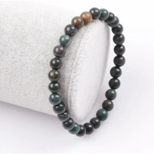 Kan Taşı Doğal Taş Bileklik 6 mm Küre Kesim