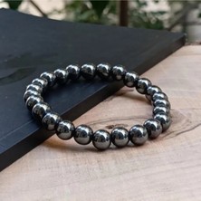 Hematit Doğal Taş 8 mm Bileklik (Stres Bilekliği)