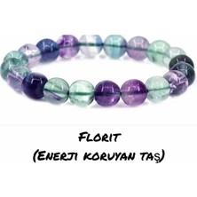 Gerçek Doğal Taş Florit Bileklik, Enerji Taşı