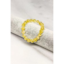 Doğal Sitrin Taşı Bileklik 8mm