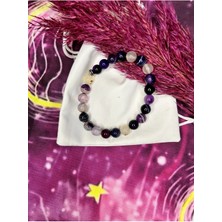 Mor Akik Doğal Taş Bileklik