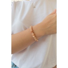 Doğal Taş Bileklik Güneş Taşı 7 Çakrayla Uyumlu , Aslan Ikizler Koç ve Terazi Burcu Liderlik Taşı