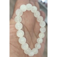 Selenit Taşı 10 mm Natural Doğaltaş Bileklik