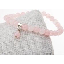 Pembe Kuvars Taşı Bileklik-6 mm