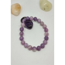 Sertifikalı Lepidolit Doğaltaş Bileklik