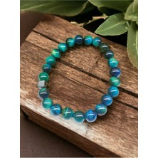 Mavi Kaplan Gözü Doğal Taş Bileklik